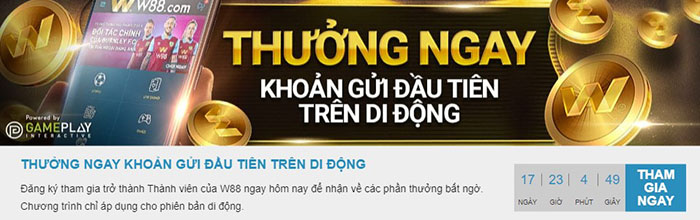 Đăng ký W88 trên di động, nhận ưu đãi hấp dẫn